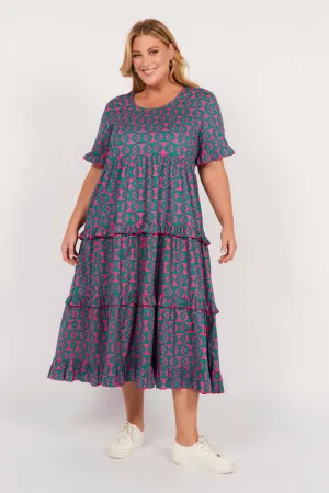 Sabre Frill Dress in Vacation