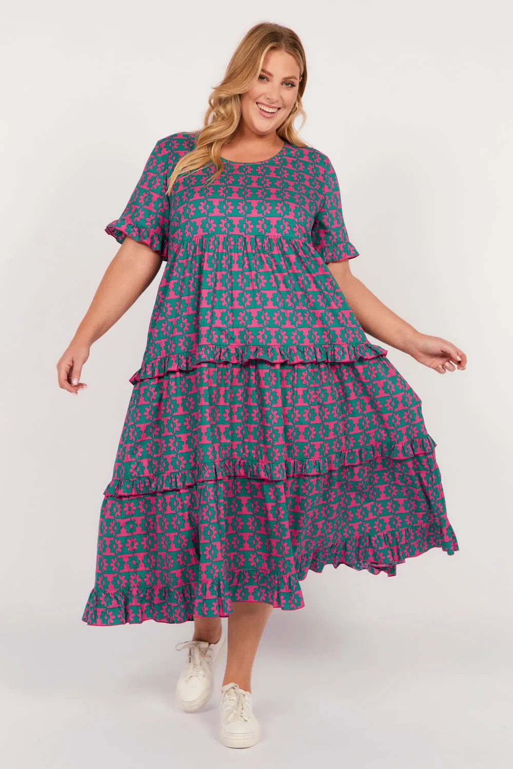 Sabre Frill Dress in Vacation