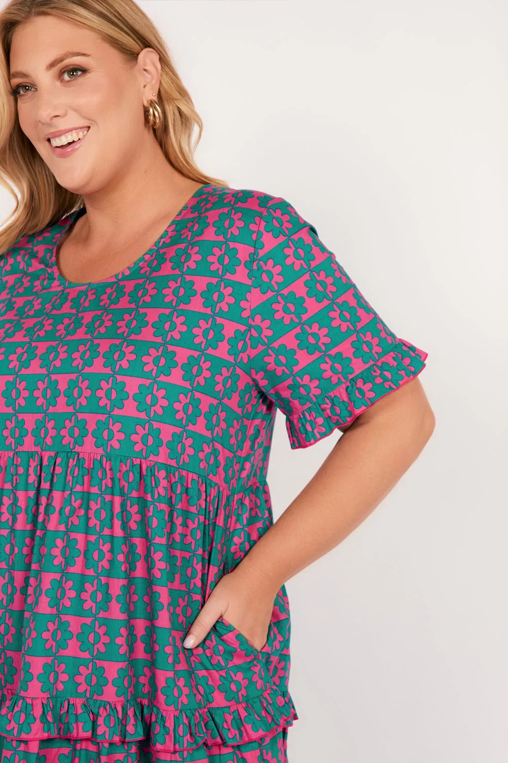 Sabre Frill Dress in Vacation