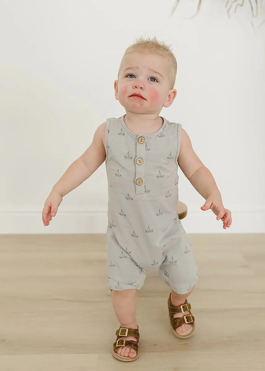 Sail Boat Short Romper