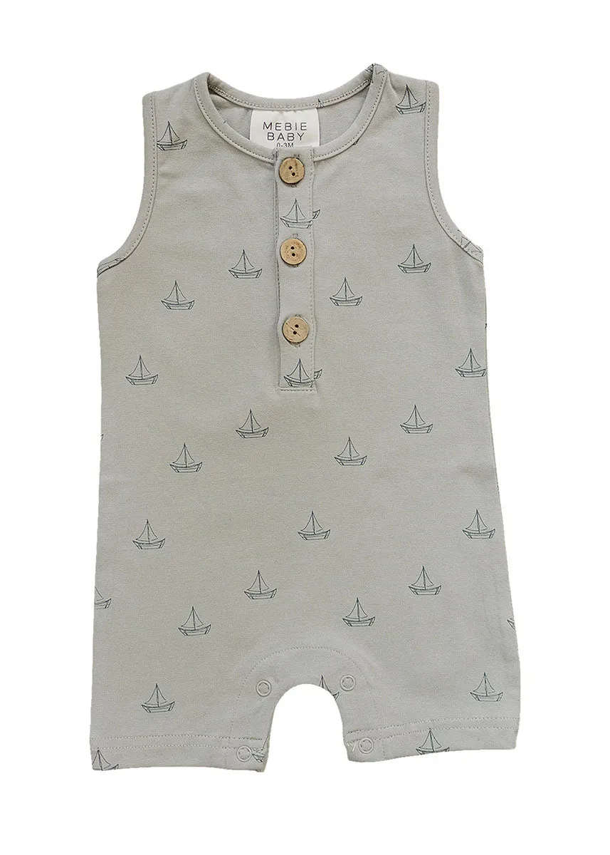 Sail Boat Short Romper