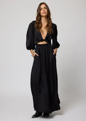 SILKY KNOT FRONT DRESS