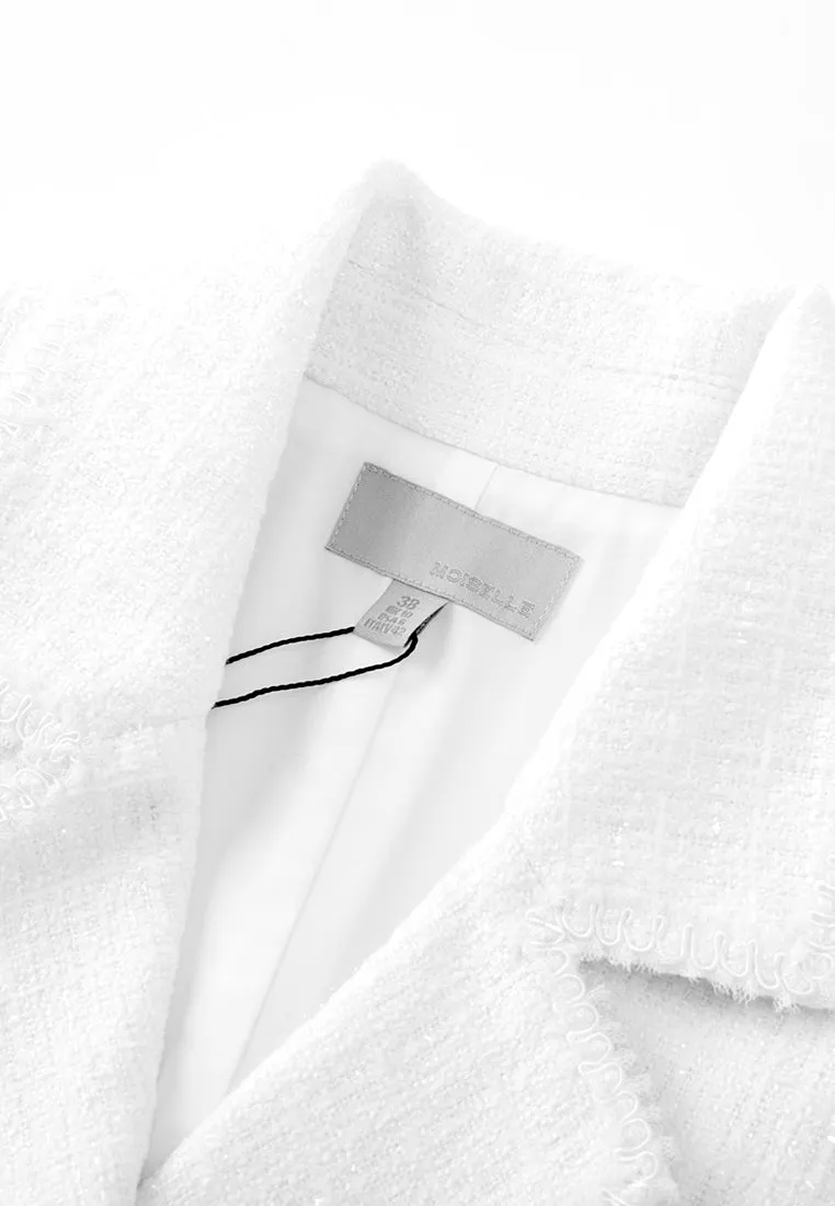 Sleeveless Double-breasted Slit-pocket Fishtail Dress