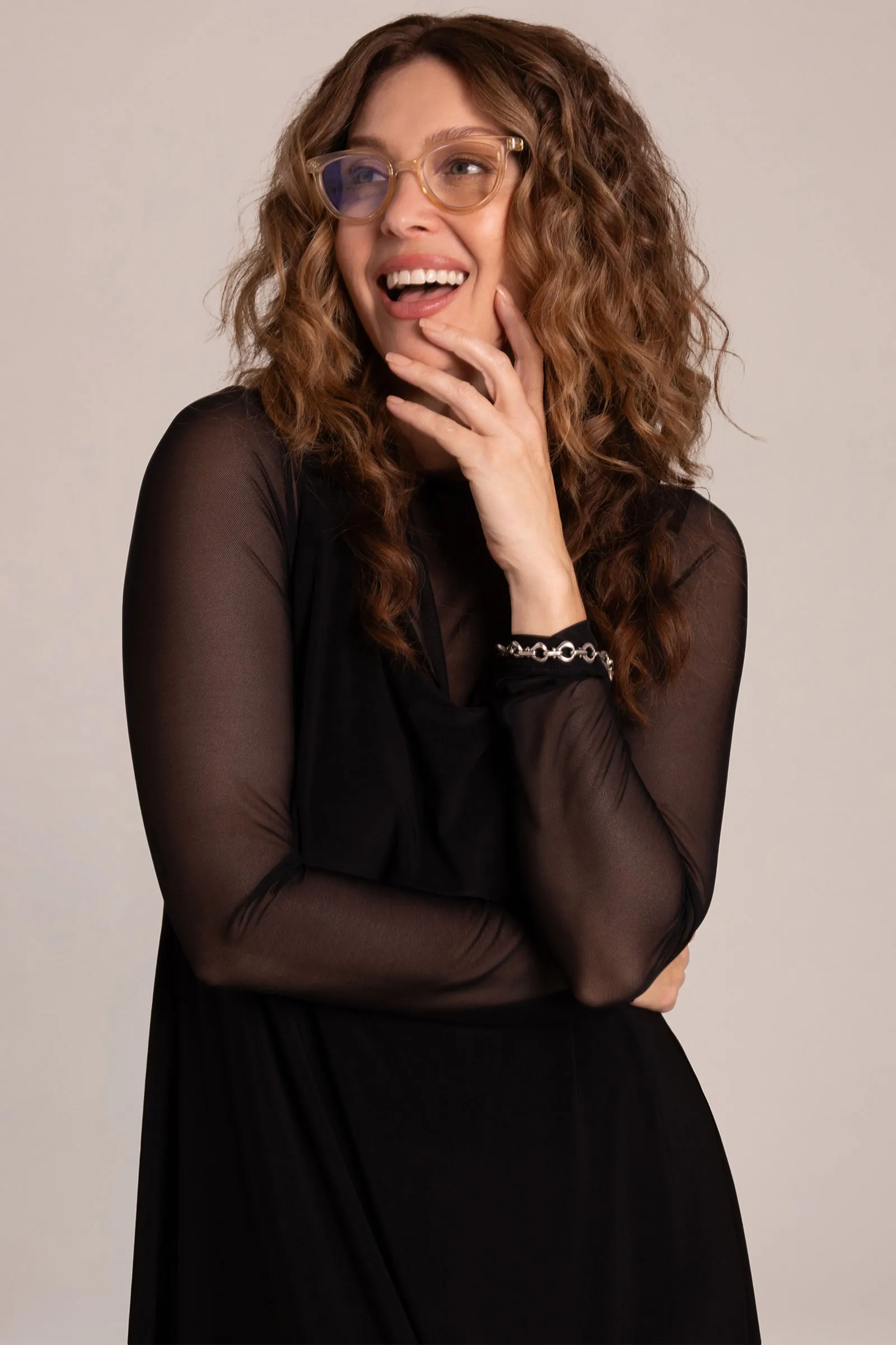Square Neck Fit and Flare Dress | Black