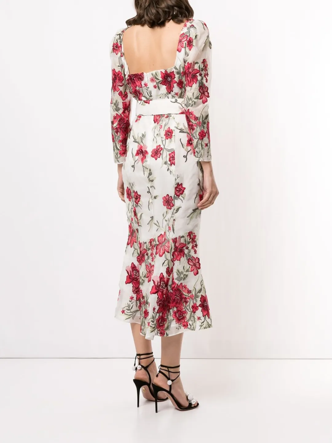 Square Neckline Fit-to-Flare Gown