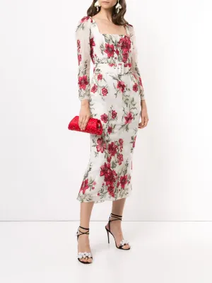 Square Neckline Fit-to-Flare Gown