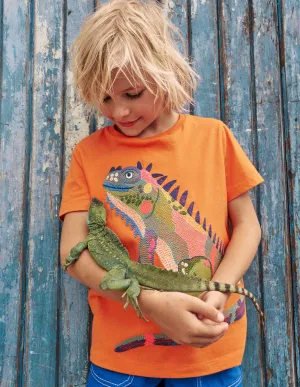 Superstitch T-Shirt-Bright Orange Iguana