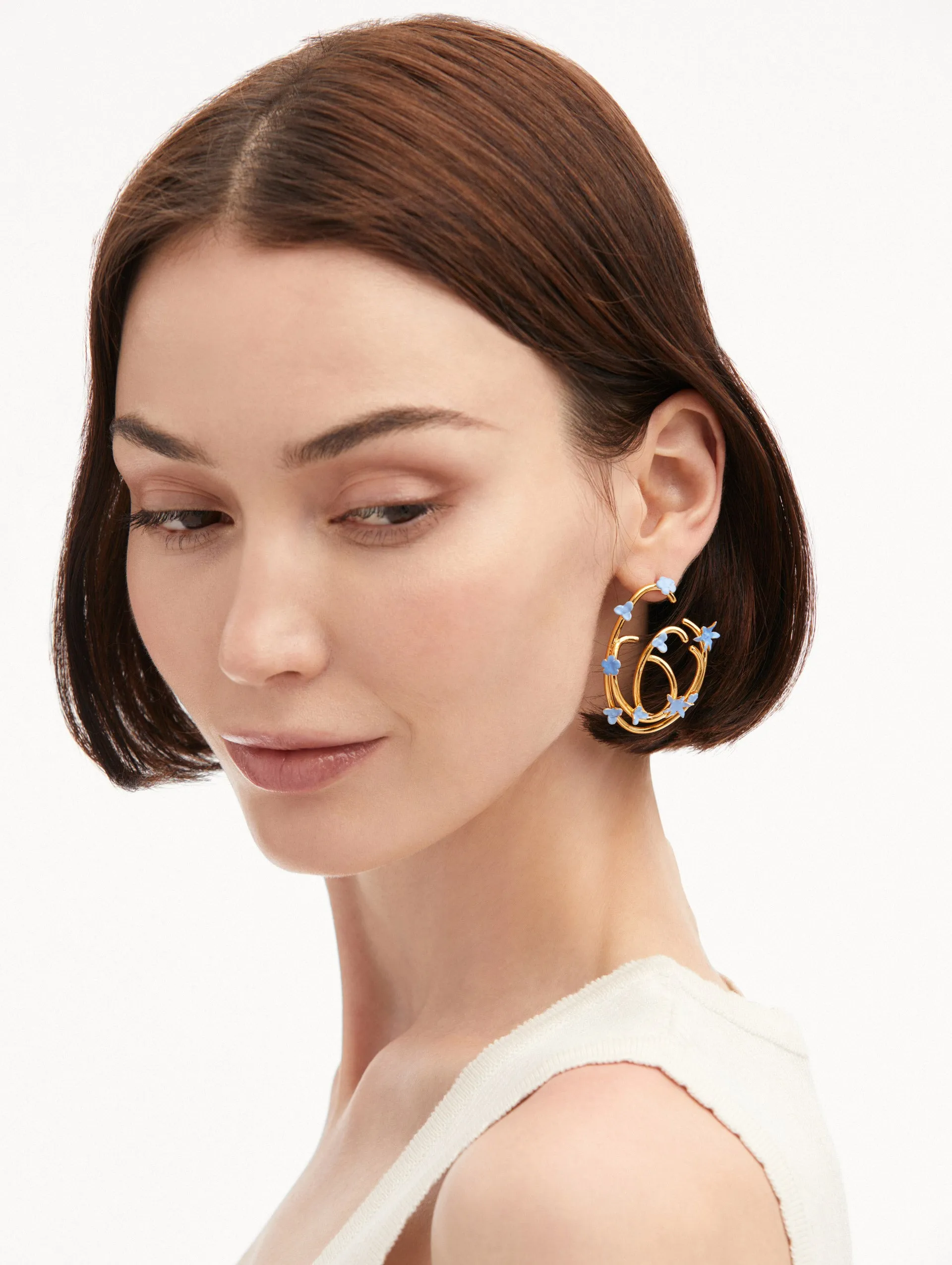 Tangled O Floral Earrings
