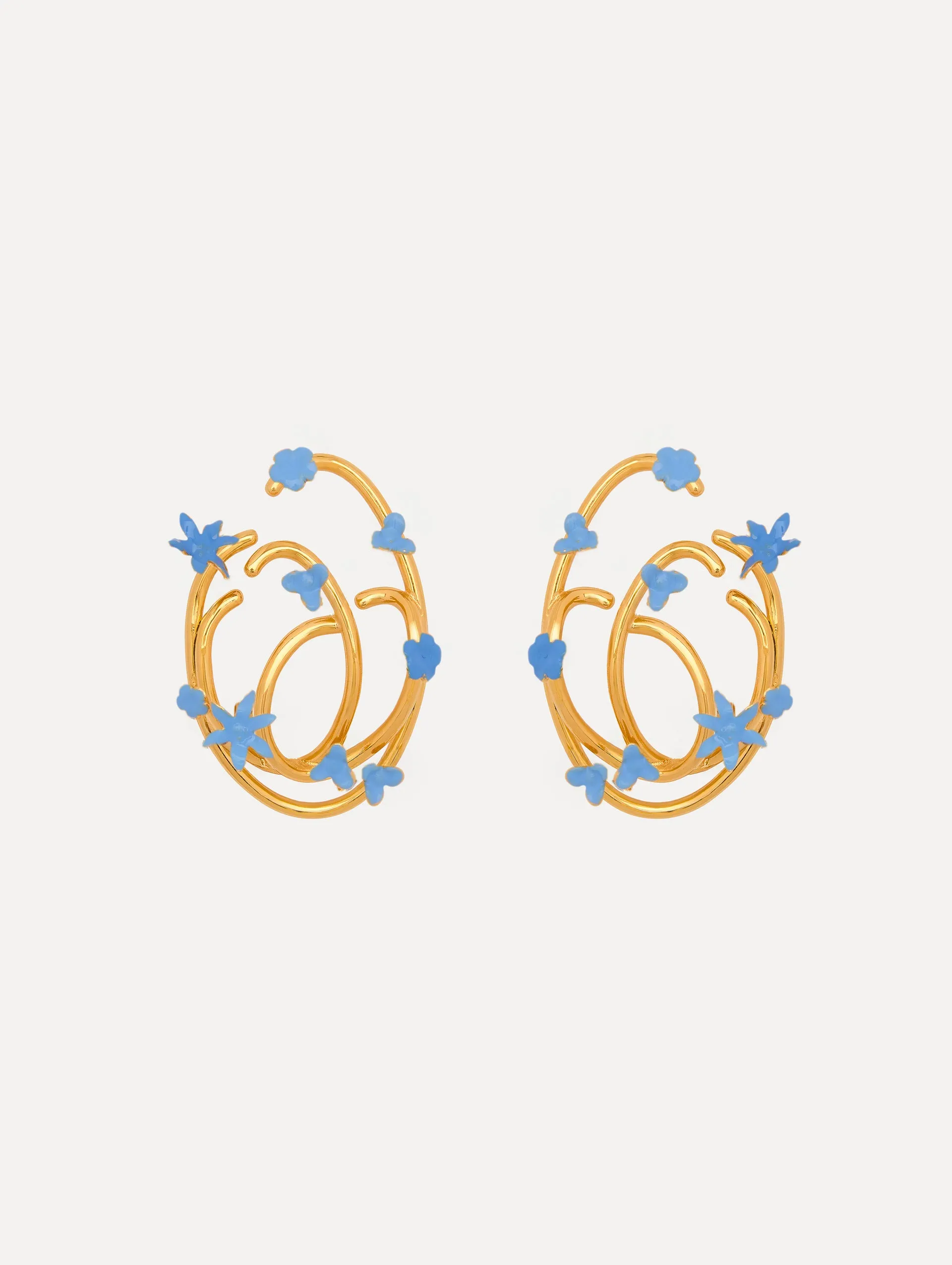 Tangled O Floral Earrings