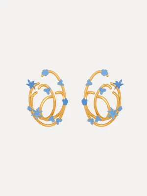 Tangled O Floral Earrings