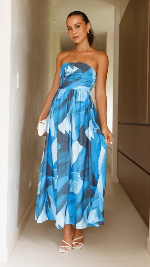 Tessah Maxi Dress - Blue Print