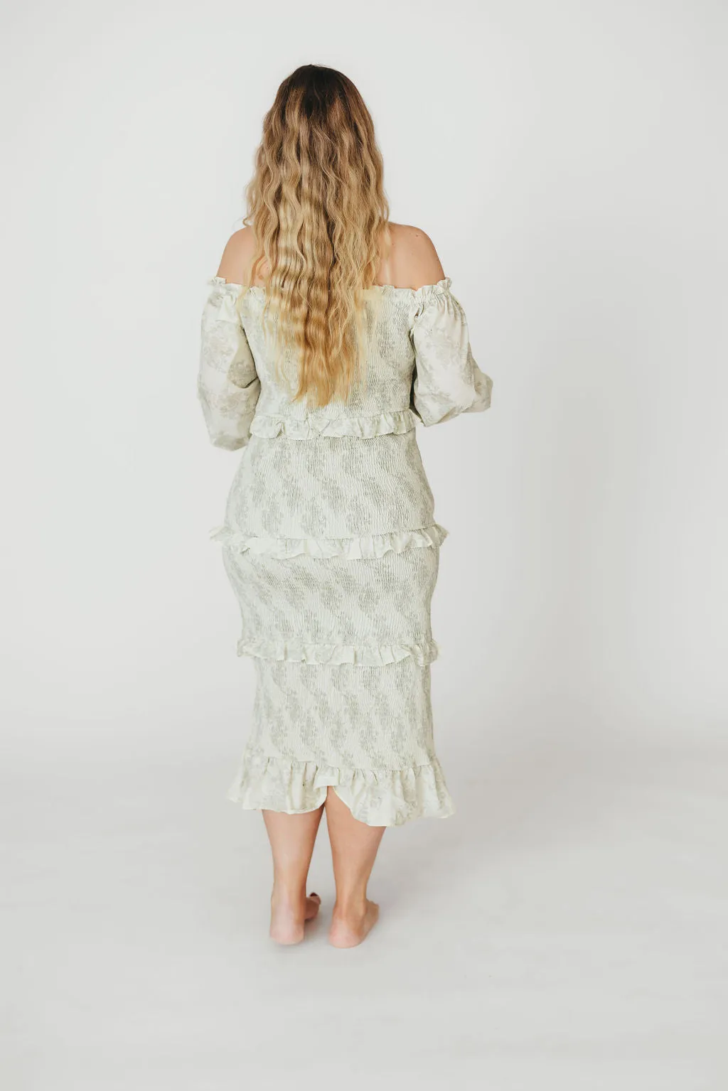 The Chloe Midi Dress in Sage - Bump Friendly