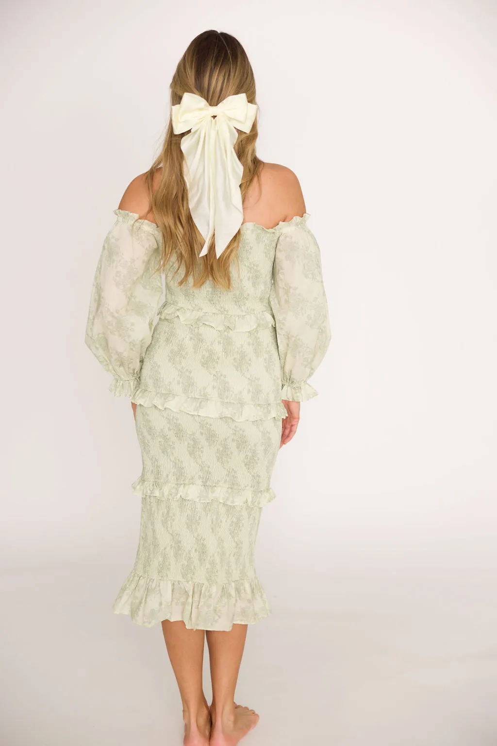 The Chloe Midi Dress in Sage - Bump Friendly