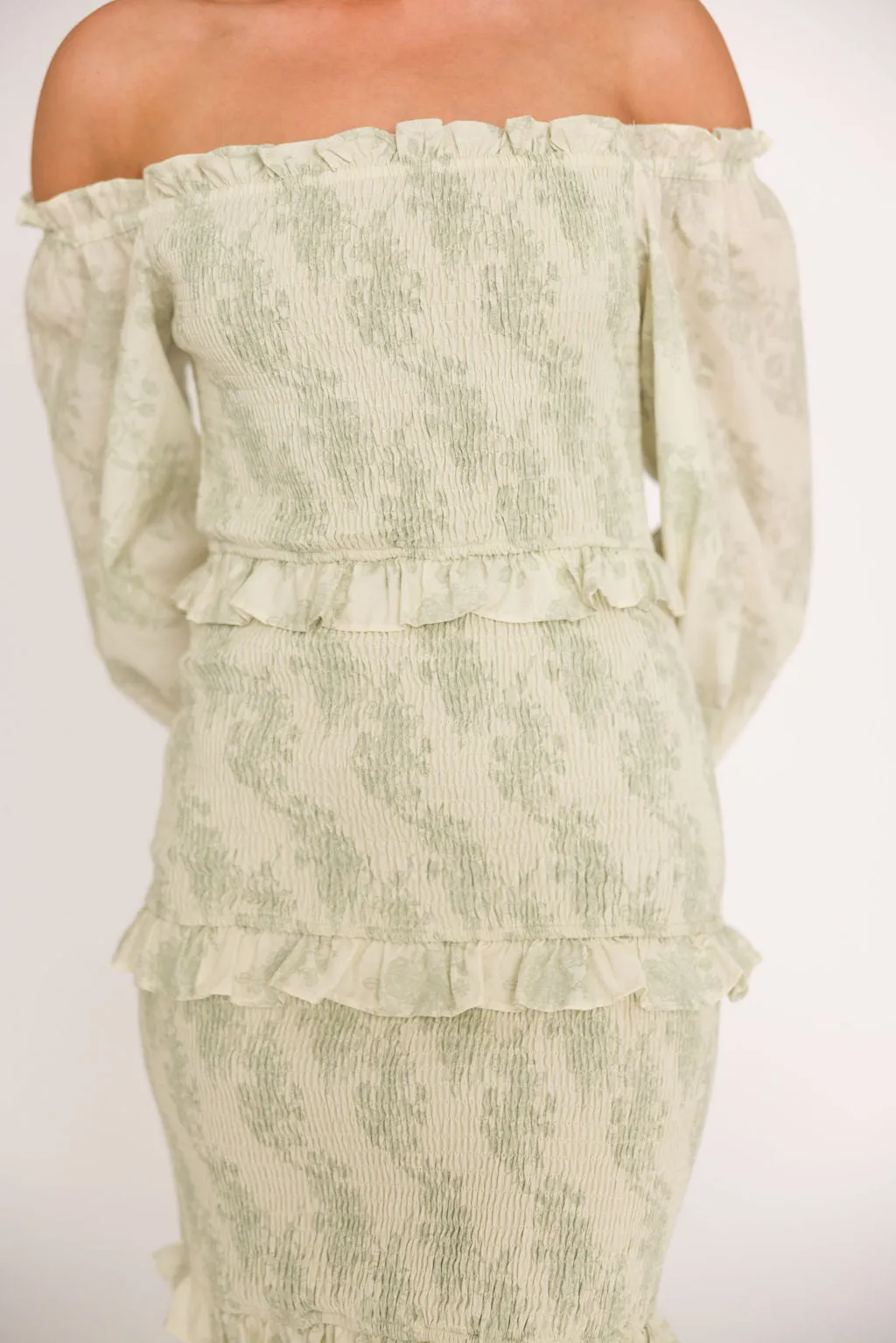 The Chloe Midi Dress in Sage - Bump Friendly