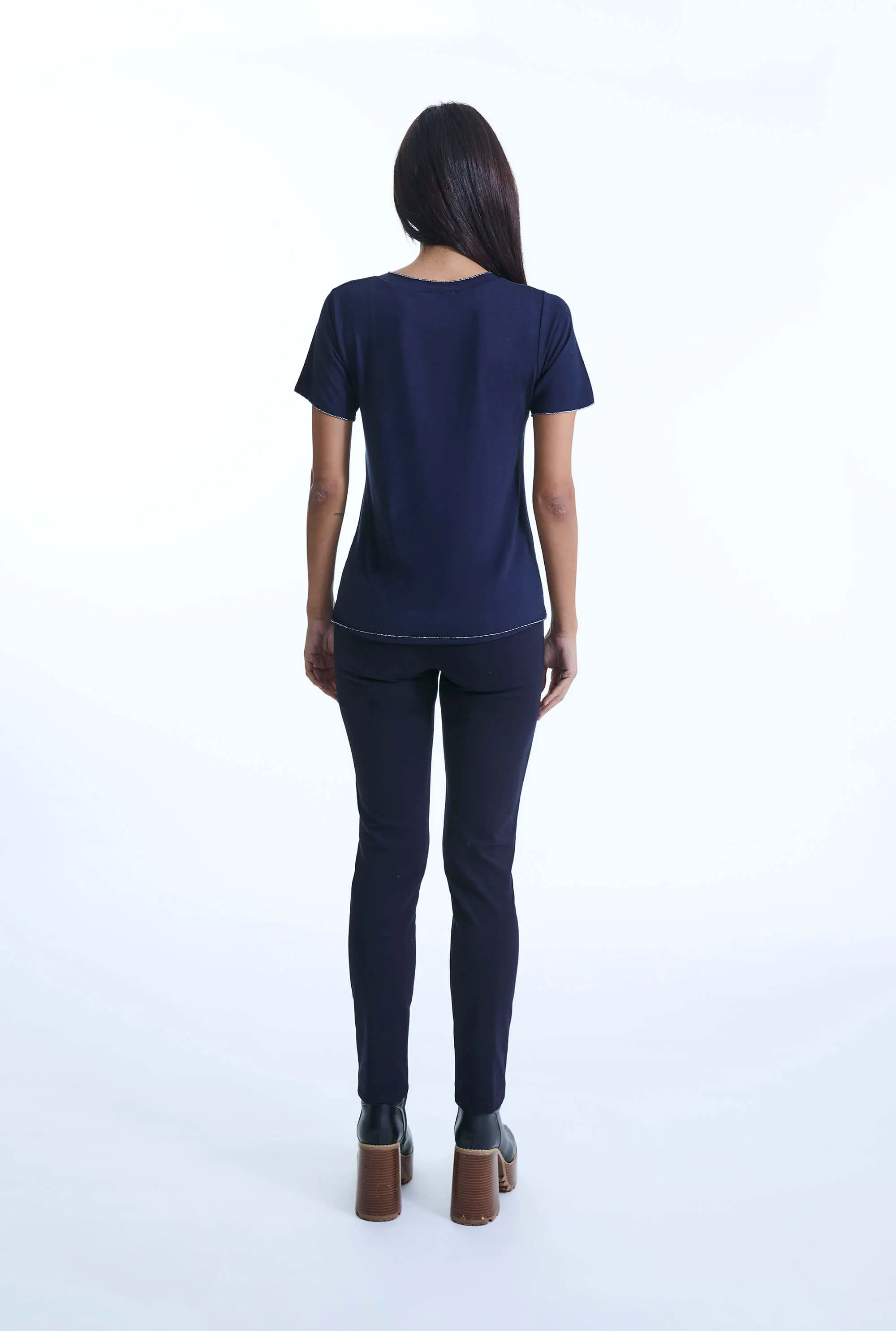 V-neck Navy T-shirt
