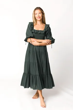 Willow Maxi Dress in Emerald Green - Bump Friendly