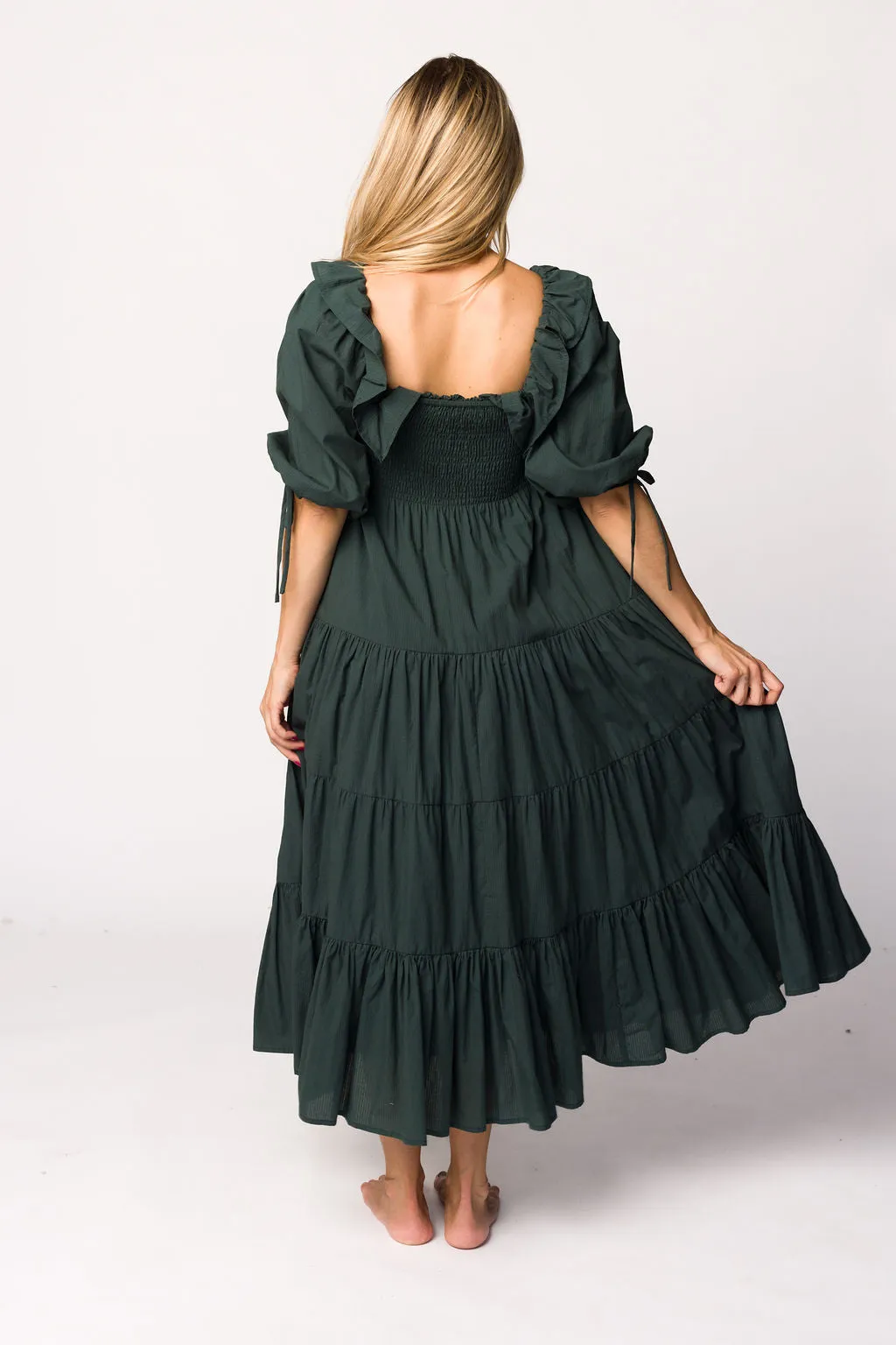 Willow Maxi Dress in Emerald Green - Bump Friendly