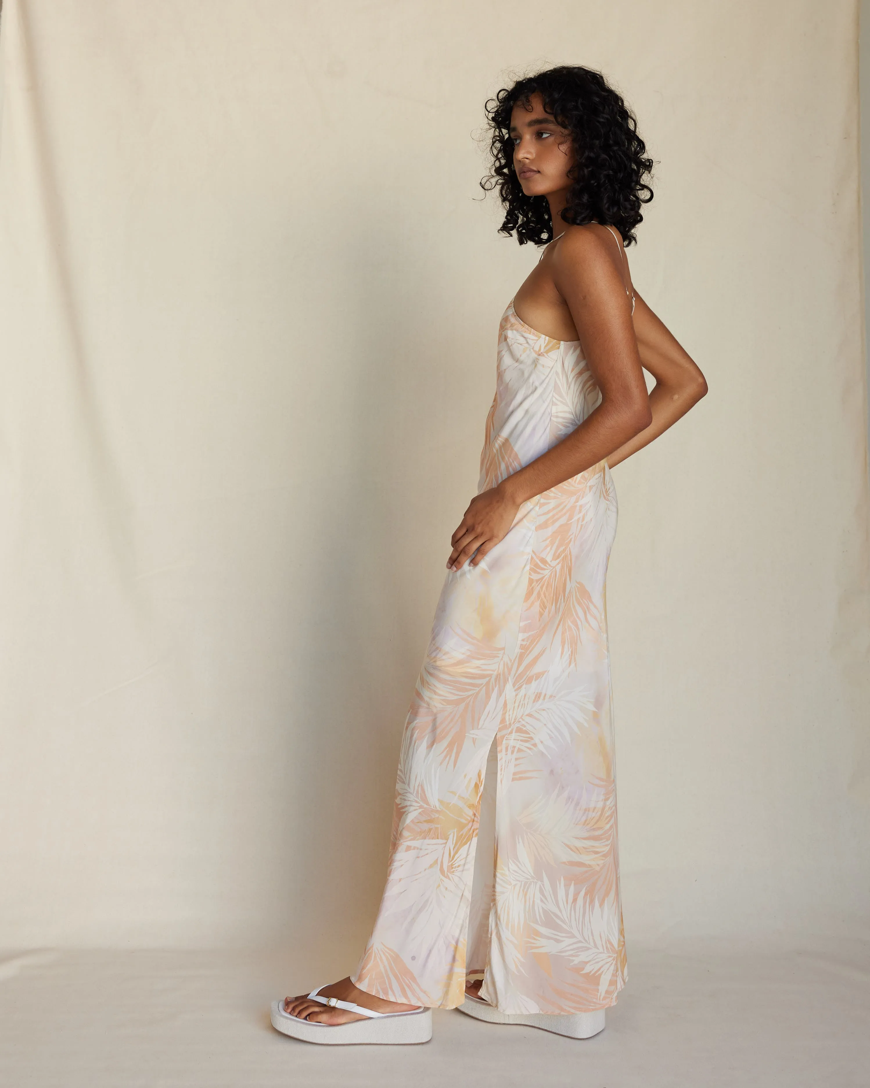 Yasmine Printed Halter Maxi Dress